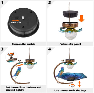 Solar Crack Ball Bird Feeder