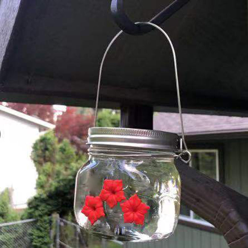 Hummingbird Feeder Plastic Flower Bird Feeder Bird Water Feeder Bottle Hanging Garden Outdoor Pet Supplies