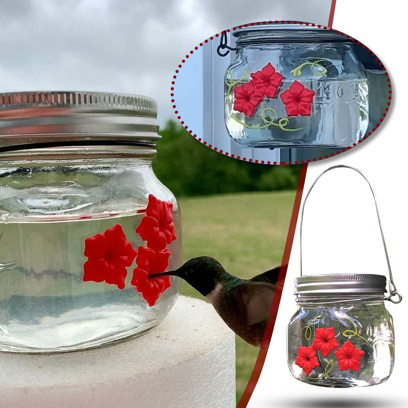 Hummingbird Feeder Plastic Flower Bird Feeder Bird Water Feeder Bottle Hanging Garden Outdoor Pet Supplies