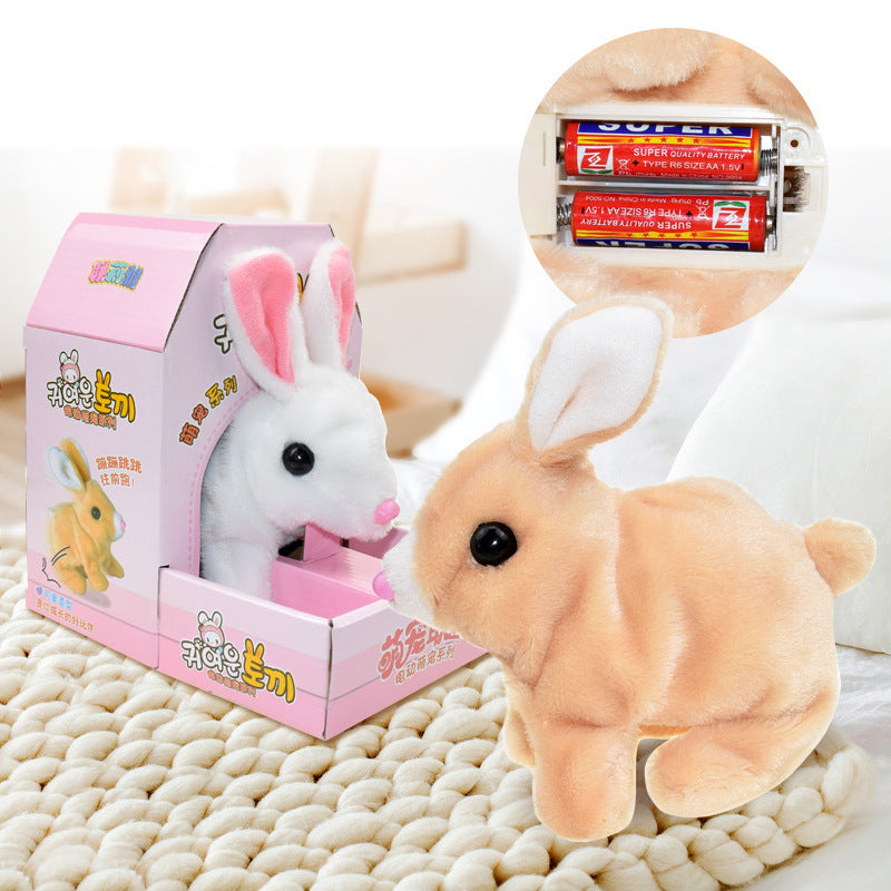 Simulation Pet Plush Electric White Rabbit Toys