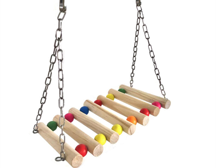 Parrot Toy Bird Supplies Colorful Swing Ladder