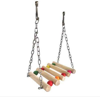 Parrot Toy Bird Supplies Colorful Swing Ladder