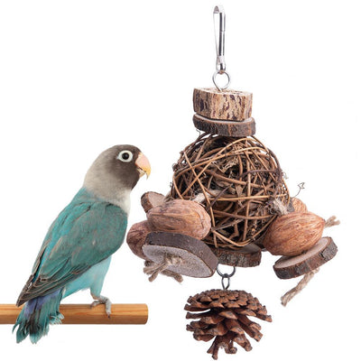 Fruit Wood Parrot Toy Bird Supplies