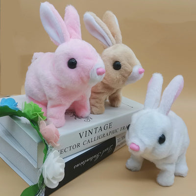 Simulation Pet Plush Electric White Rabbit Toys