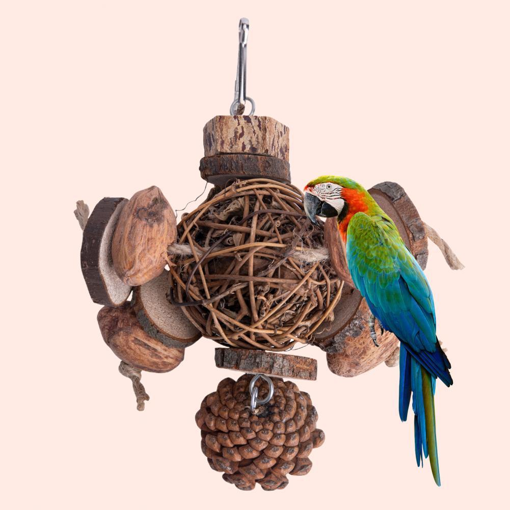 Fruit Wood Parrot Toy Bird Supplies