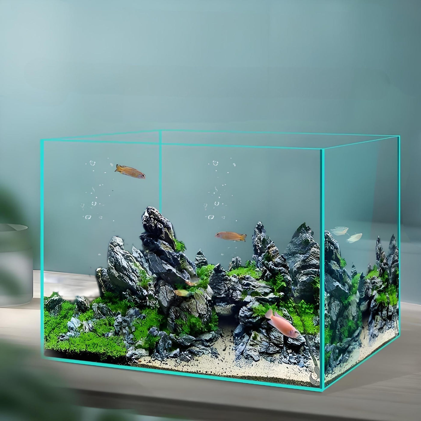 Super White Glass Fish Tank Household Desk